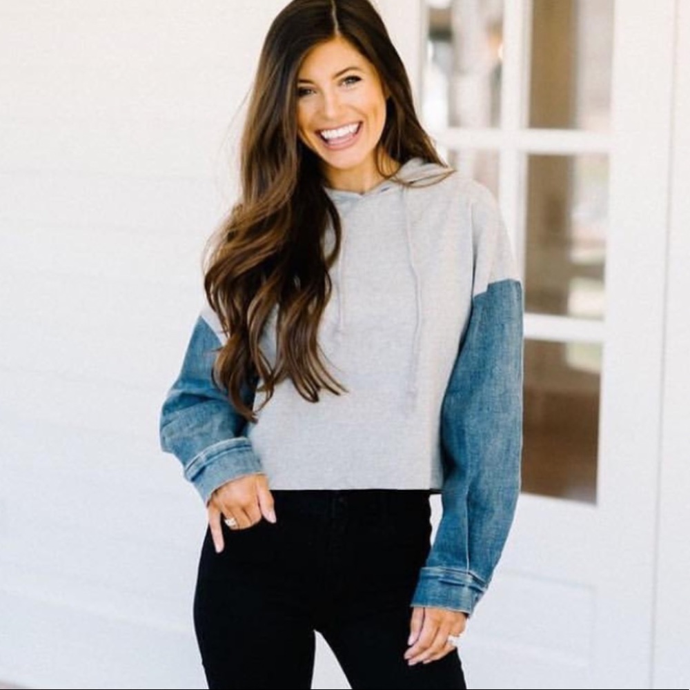 Denim pullover